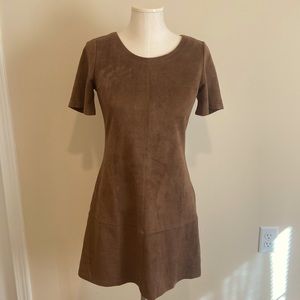 Paper Crane Brown Suede mini dress